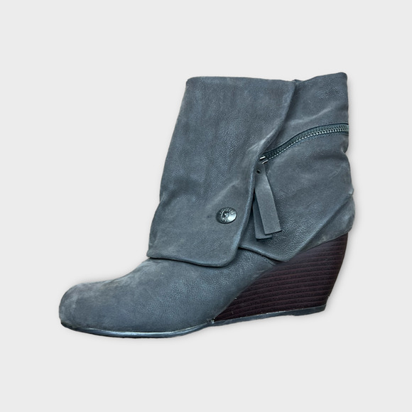❌SOLD❌Blowfish Malibu | Babbi Gray Ankle Boot Cuff Wedge | 8.5 - Picture 8 of 8